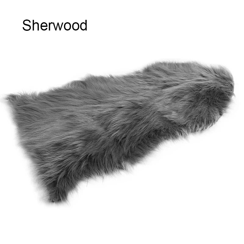

Fluffy Faux Fur Sheepskin Rug Chair Seat Pad Home Carpet Floor Mat for Bedroom, Sofa, Living Room, 2ft. x 3ft.