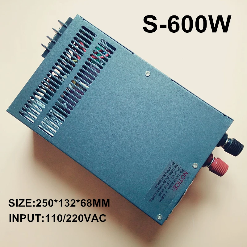 

switching power supply 5V 100A 600W 110~230VAC single output input for cnc cctv led light(S-600W-5V)