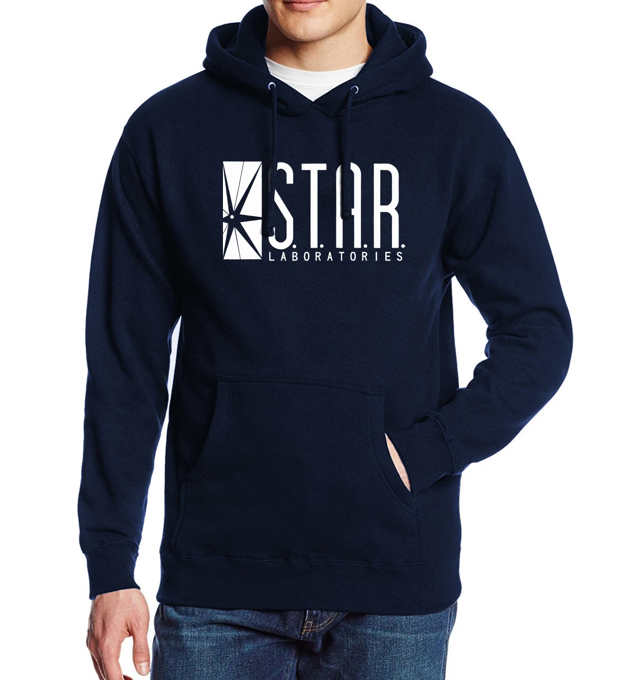 

STAR S.T.A.R.labs Printed Fashion Casual Hoody For Men 2019 Spring Sweatshirts Fleece Winter Hoodie Men's Sportswear Casual