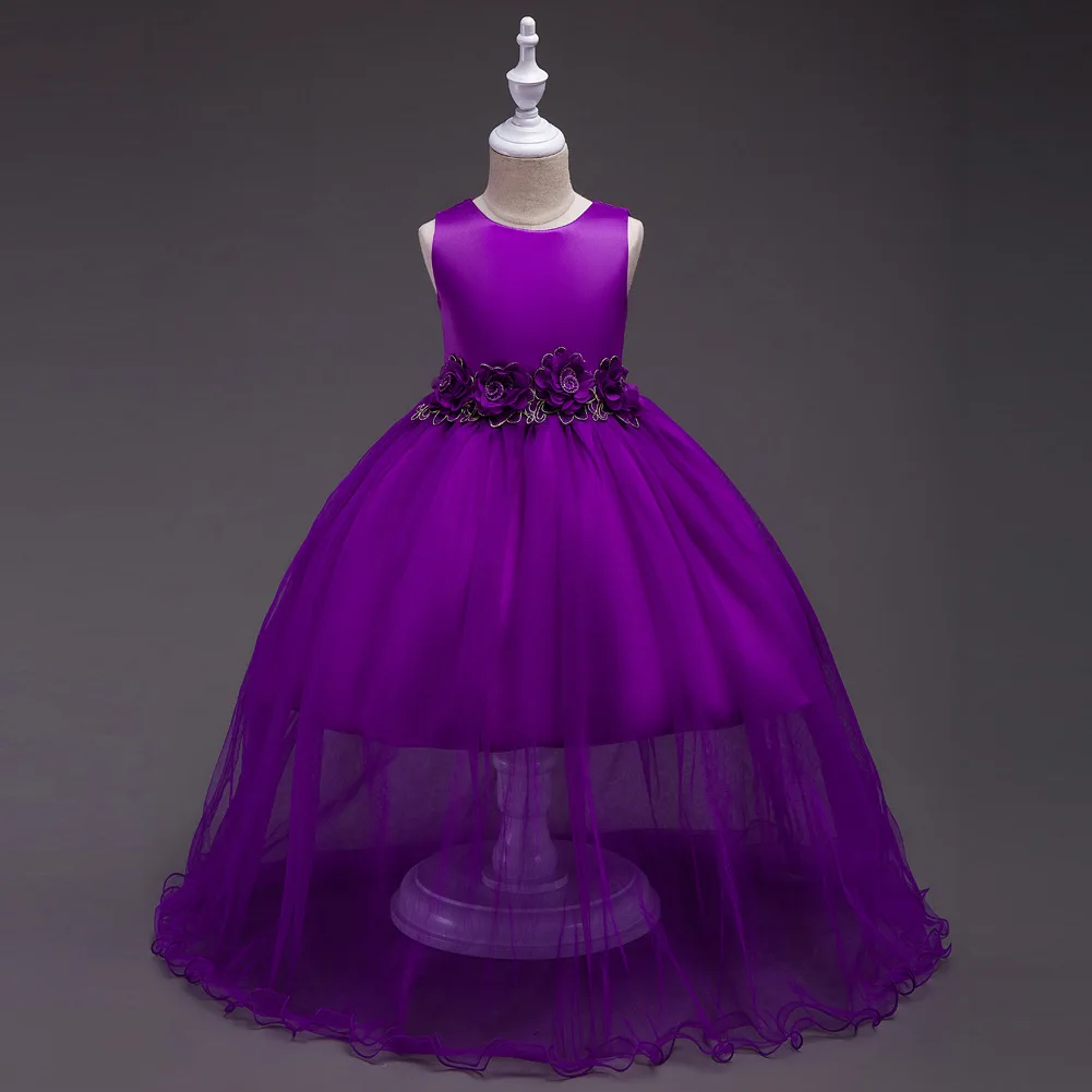 

Flower Girls Dresses Children Princess Pageant Formal Wedding Dress Party Kids Clothes Girls Long Dress Bridesmaid Ball Gown