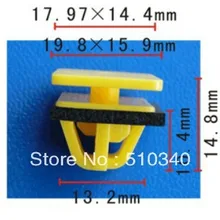 100 шт. автомобильный Стайлинг рокер панель клип с герметик чехол для hyundai elantra 87758-3D000 2002-ON