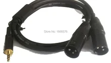 KL High Quality 1/8” Jack DC 3.5mm to 2 XLR Cannon Plug 3 Pin Audiophile Audio Cable 1.5 meters