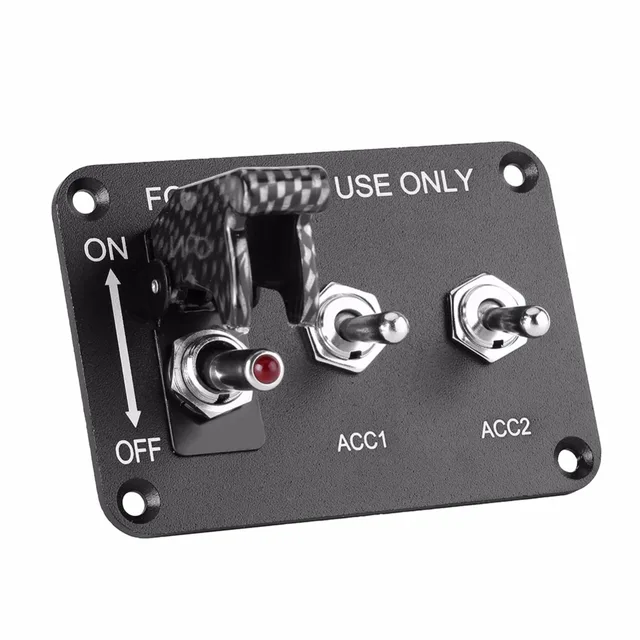 Buy 12V 20A 3 Group Toggle Switch Panel for Racing Car