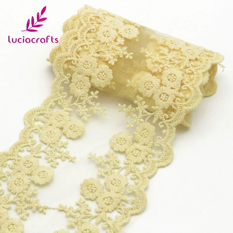 Lucia crafts 1 ярд/партия отделка кружевной ткани 12 5 см ленты для свадебного платья