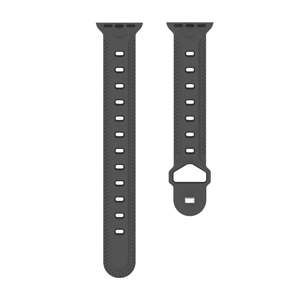 NO.3 Замена для iWatch1/2/3/4 Wristband силикона двойной Цвета наручные Замена ремешка аксессуары - Цвет: NO.3