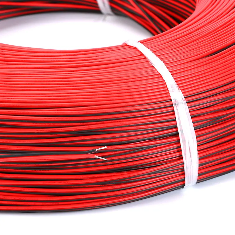 5m10m 2 x 0.5mm Speaker Wire Audio Core Cable Red And Black For Home Stereo HiFi  Car Audio System 5m 2 x 0.3mm (4)