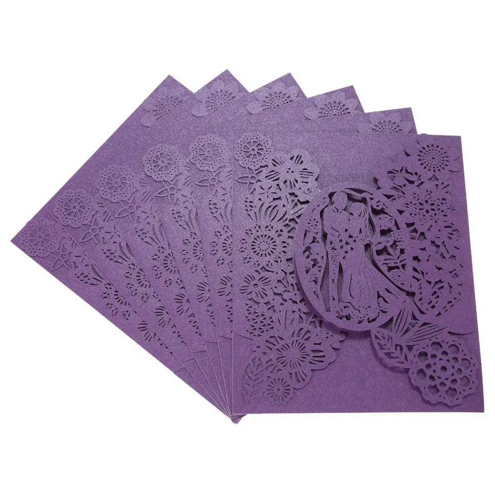  20pcs Delicate Invitation Card Romantic Wedding Invitation Cards Sculpte Banquet for Wedding Party - 32918718867