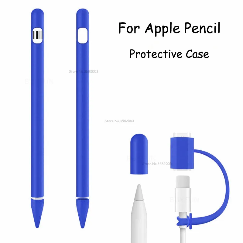 Чехол для Apple Pencil или 2, Чехол для iPad Pro, чехол для карандашей, стилус для планшета, защитный колпачок, мягкий силиконовый чехол