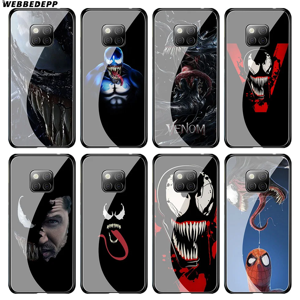 WEBBEDEPP Venom Movie Tempered Glass Case for Huawei Mate 20 P20 P10 P Smart 2019 2018 &amp Honor 10 9 8X 7A Lite Pro |