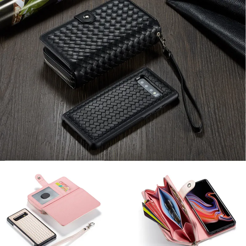 

For Samsung Galaxy S8 S7EDGE S6 S9+ S10+ Note9 S10E Wallet Flip Leather Removable high-capacity Multi-functional Case Cover