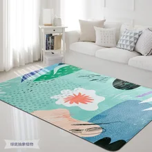 Нордический абстрактный растительный большой коврик для гостиной прикроватный коврик для спальни журнальный столик ковер домашний декоративный мягкий ковер
