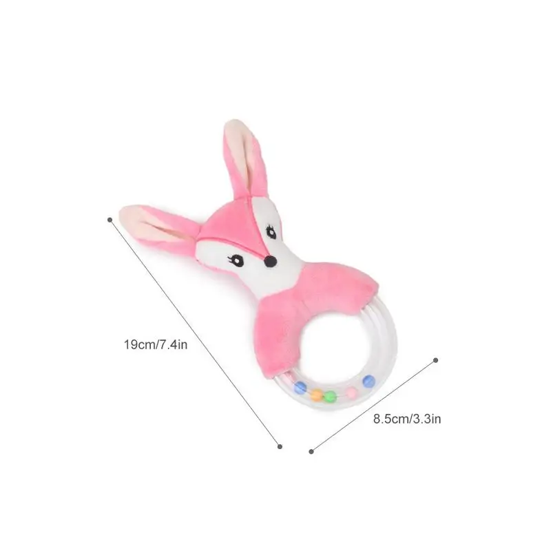 Baby Cartoon Rabbit Dear Plush Rattle Ring Bell Newborn Hand Grasp Toys Soft Mobile Infant Crib Dolls Peluche Hochet Brinquedos