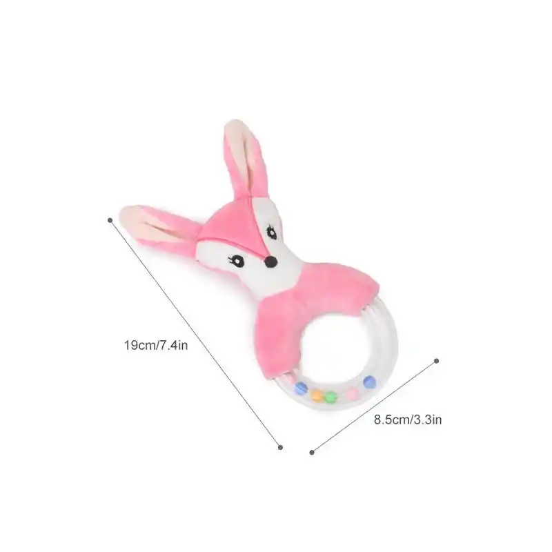 Baby Rattle Cartoon Rabbit Plush Rattle Ring Bell Newborn Hand