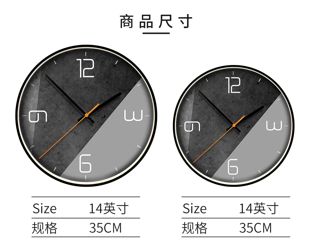 Настенные часы с серым цементом, креативные настенные часы для дома, бесшумные часы с сканированием, высококачественные серые украшения, модные, маленькие, свежие aO292