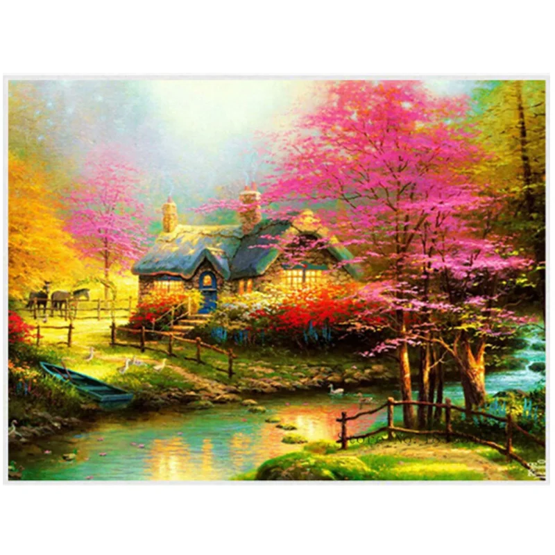 

5D round diamond wood diamond cross stitch