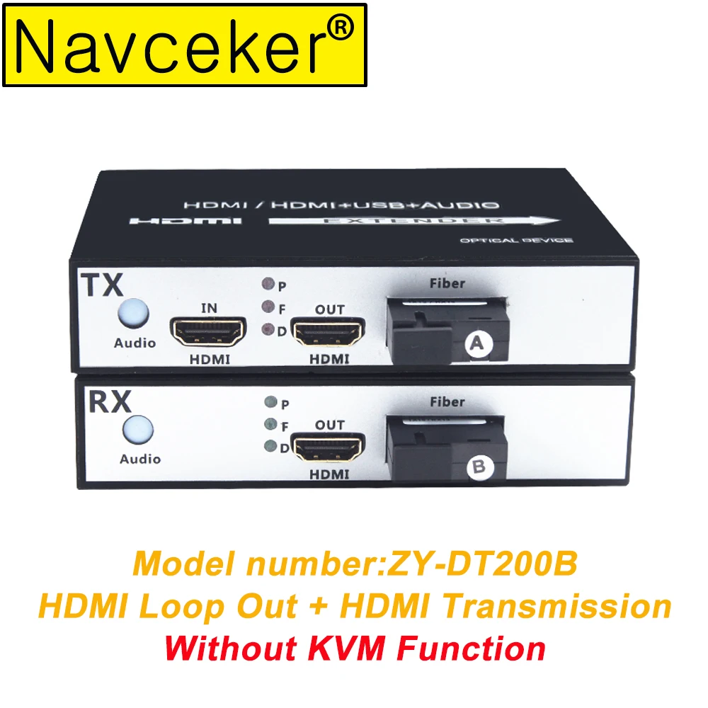 

1080P HDMI Fiber Optic Media Converter with USB 2.0 KVM Control & HDMI Loop Out 20 km HDMI Fiber Optical Extender Over SC Fiber
