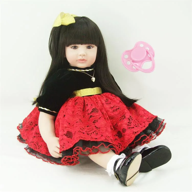 

60cm Silicone Vinyl Reborn Girl Baby Doll Toys 24inch Princess Toddler Babies Dolls Child Fashion Birthday Gift Play House Toy