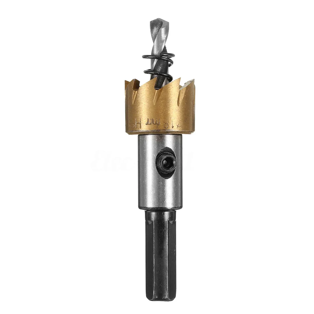 New 12/14/16/18mm HSS Steel Tipped Drill Bit Metal Wood Coated Hole Saw Cutter Tool