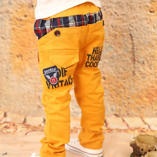 Cotton Boys Pants Kids Casual Letter Print Trousers For Toddler Baby