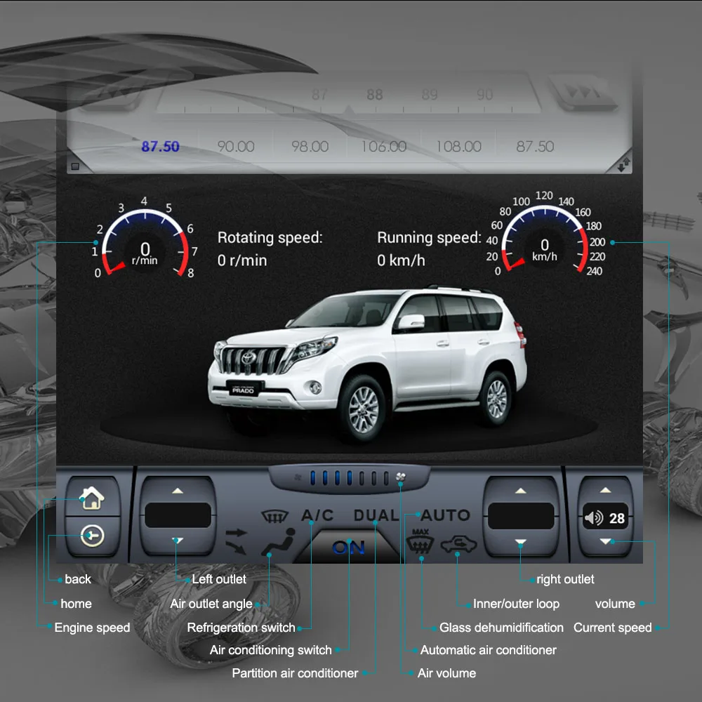 ZWNVA Тесла стиль ISP экран Android 7,1 без DVD плеер gps навигация Радио экран для Subaru Forester 2013