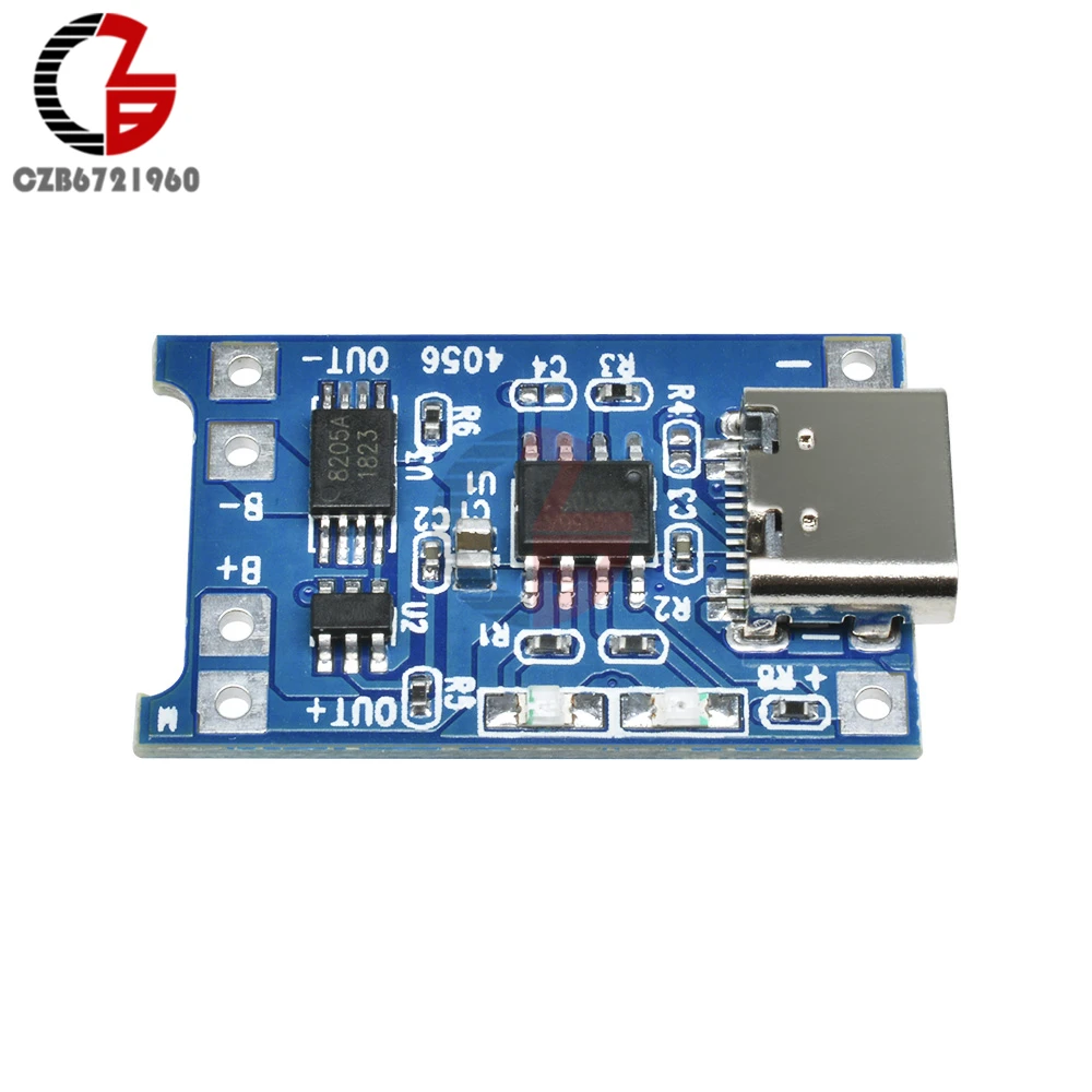 Зарядная плата для литиевых батарей типа C TP4056 18650 5 в 1 А USB модуль защиты зарядного