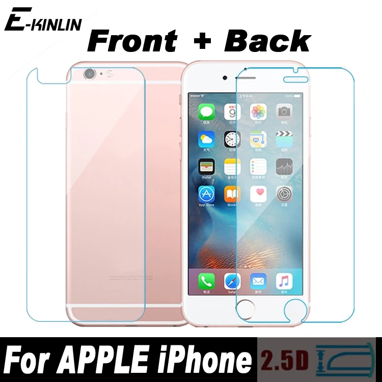 0,3 мм спереди + крышка Закаленное Стекло для Iphone 4 4s 5 5S SE 6 6G 6 S 7 8 10 X XR XS Max