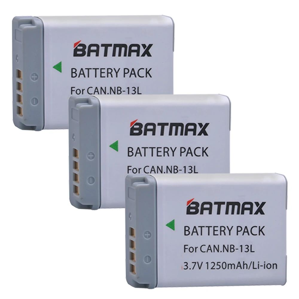 3Pc 1250Mah Nb-13L Nb13L Batteria Ricaricabile Agli Ioni Di Litio Nb 13L Per Canon Powershot G1 X Mark Iii G5X G7X G9X G7 X Mark Ii Sx720 Hs