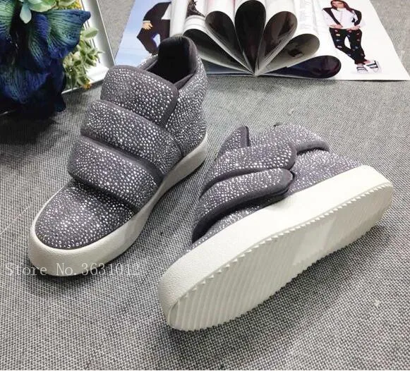 High As Strap Autunno Di Da Gabbia Pic Della Hot Cristallo Top Delle Doppio Donna Donne Mujer Ginnastica Scarpe Stivali as Qualità Pic Snikers Piattaforma RqxwpSft