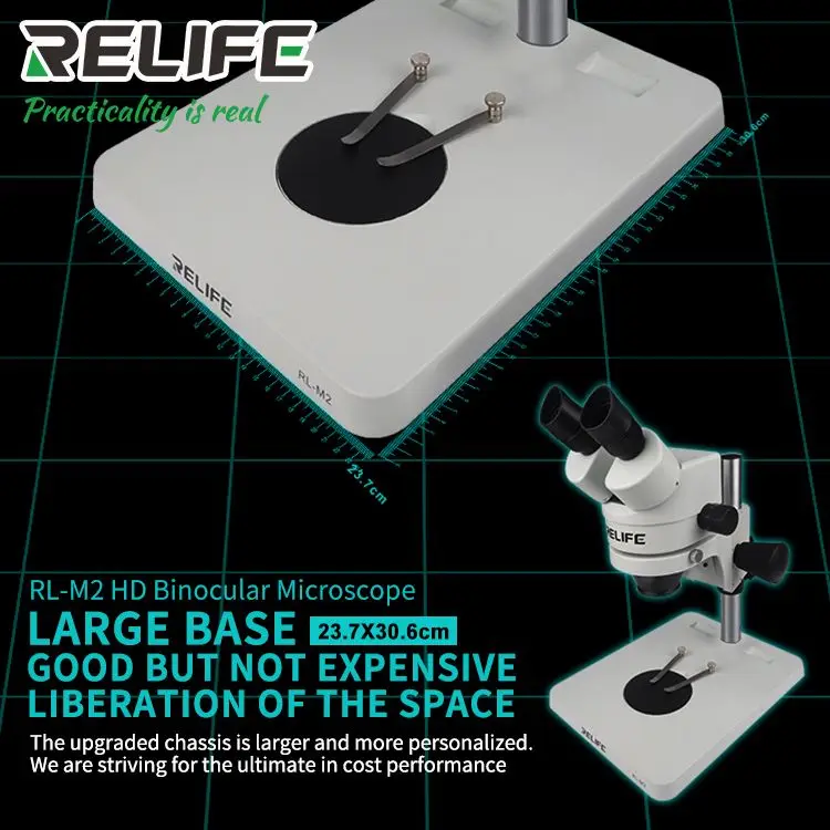 RELIFE RL-M2 7-45 раз HD бинокль стерео микроскоп осмотр PCB ремонт Microscopio 144 светодиодный источник света ремонт инструментов