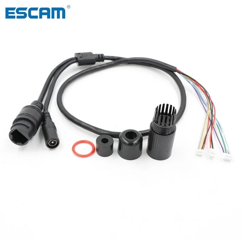 

ESCAM CCTV POE IP network Camera PCB Module video power cable, 65cm long, RJ45 female connectors with Terminlas,waterproof cable