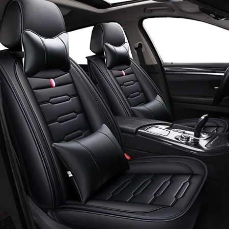 Black White Luxury ПУ кожа мультфильм авто чехлы для сидений citroen pallas c4l c5 c-elysee Xsara picasso - Название цвета: Black White Luxury