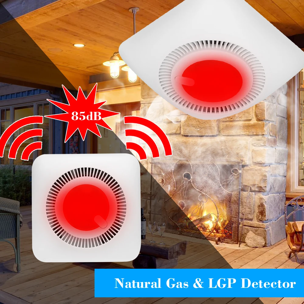 

Gas Detector Combustible Gas Leak Alarm Sensor Tester Natural Gas Methane Propane Detector Sniffer with Sound Alarm Wall