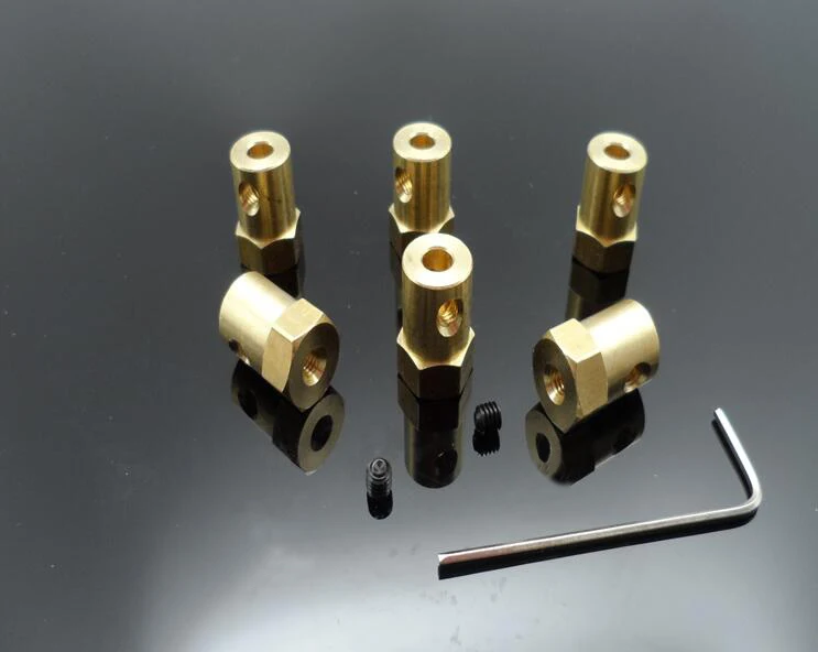 6 шт. шестигранные латунные муфты для двигателя 3/4/5/6/7/8 мм|spare parts|motor propellerpropeller shaft |