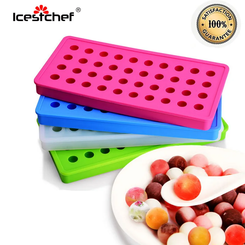 

ICESTCHEF 40 Cavity Silicone Ice Mold Mini Round Sphere Ice Ball Frozen Ice Tray Mold For Bar Kitchen Tools