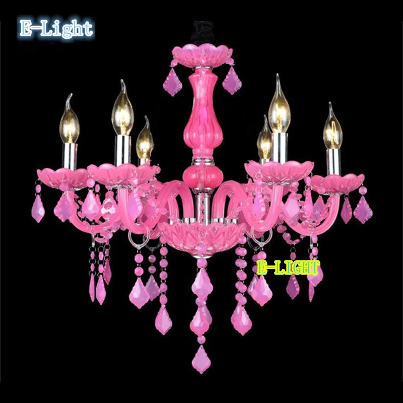 

Clear White European Crystal Chandeliers Candle 6 Bulbs Bedroom Living Room Modern With E14 LED Lamps Retail and Wholesale
