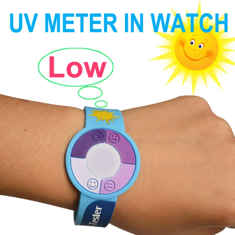 УФ-тест подарок 30 шт./партия УФ браслет часы для проверки ультрафиолетовых лучей УФ-тестер лучший подарок для защиты кожи