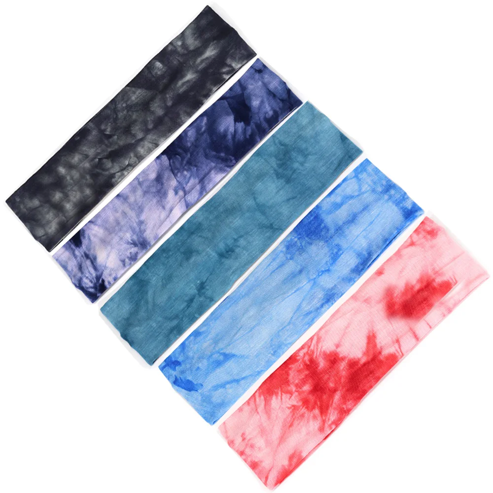 

Women's Tie Dye Headband Fashion Print Flat Cotton Headband for Girls Hair Band 5.5cm Stretchy Hair Accessories