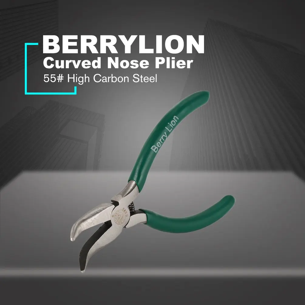 BERRYLION G085 5 externa curva alicates larga aguja curvada Mini Reparación de mano DIY herramienta de precisión artesanal de Pinzas