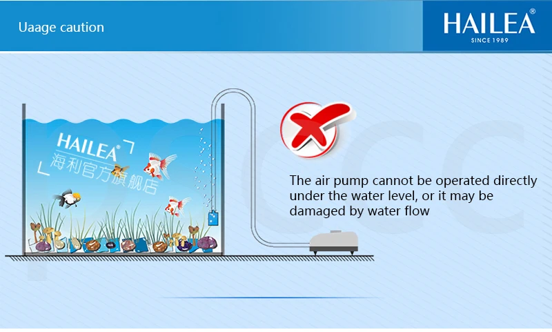 HAILEA ACO 2 Вт 5 Вт 10 Вт аквариумный воздушный насос воздушный компрессор кислородный воздушный насос одиночный и двойной выход. Аксессуары для рыб воздушный компрессор