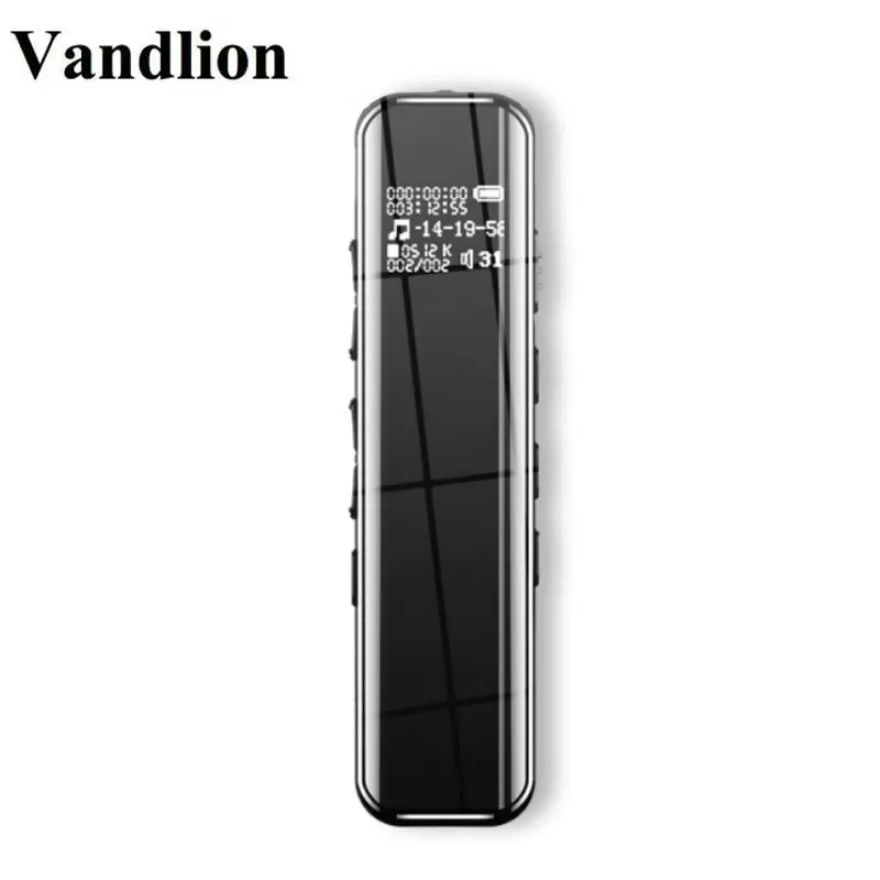 Vandlion Digital Activated Voice Recorder Hotkey Sound Audio Recording Double Microphones Noise Reduction Lock 3D Edge Screen Vandlion Digital Activated Voice Recorder Hotkey Sound Audio Recording Double Microphones Noise Reduction Lock 3D Edge Screen