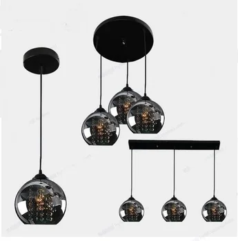 

New Heads Black pendant lights sail lang restaurant three word chassis led creative stage crystal pendant lamp