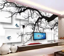 3D обои на заказ любой размер Настенные обои простое изображение дерево обои 3d Фреска для гостиной ТВ фоновая стена