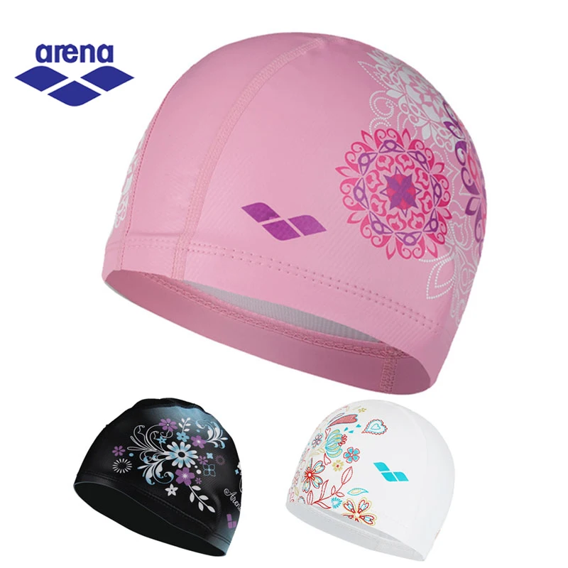 Arena Waterproof Lycra Swimming Caps for Women Swimming Cap Cover Ear Silicone Swim Caps 3