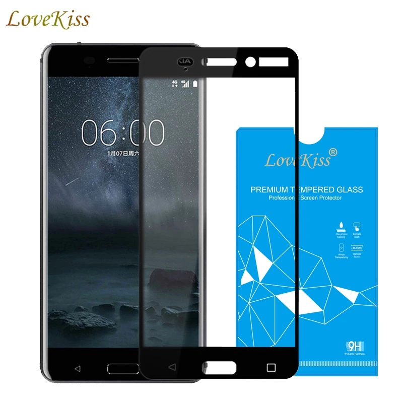 

9H Tempered Glass For Nokia 6 3 5 TA-1024 Full Cover Screen Protector Glass Film For Nokia6 Nokia5 Nokia3 Protective Glass Film