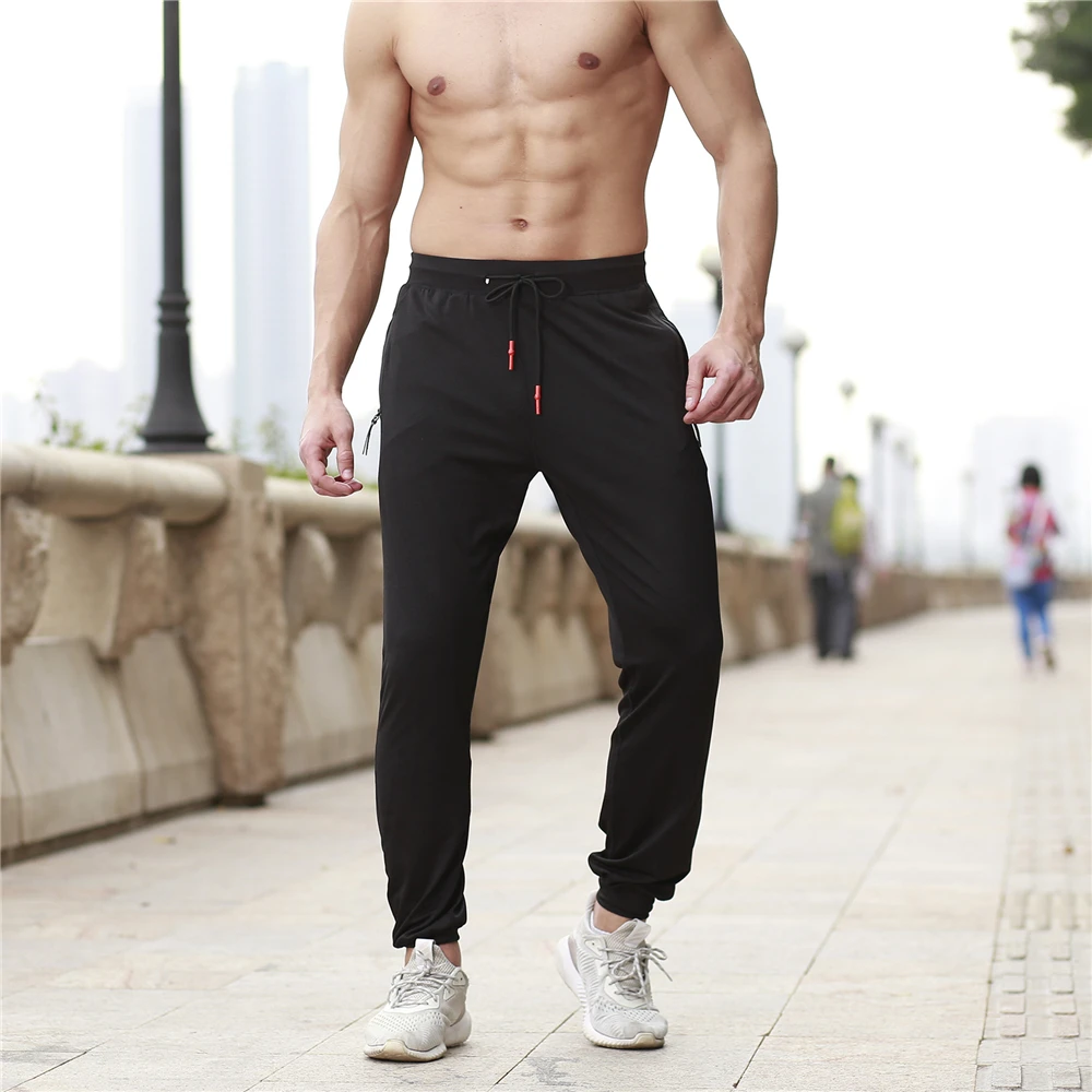 

BARBOK Black Running Pants Men Sport Pencil Pants Men Cotton Soft Bodybuilding Joggers Gym Trousers Jogging Running Tights