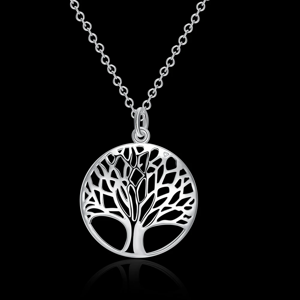 Акция! Ювелирные изделия серебряного цвета ожерелья & Подвески The Tree of Life