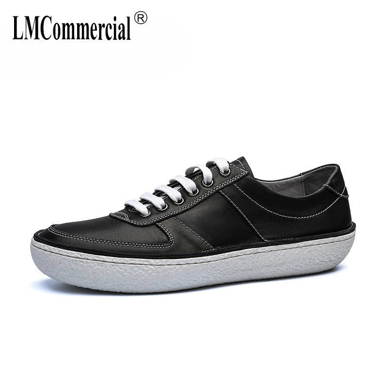 

Spring Autumn Summer Business British Reto Youth Men's Genuine Leather Casual Shoes Flat All-match Cowhide Breathable Sneaker
