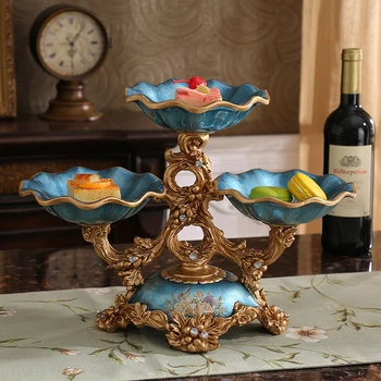 

fruit dried fruit bowl Vintage American double disc ornaments Home Furnishing living room coffee table decorations