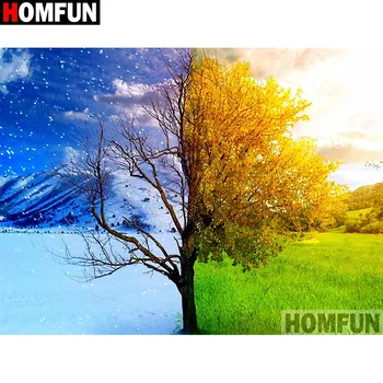

HOMFUN Full Square/Round Drill 5D DIY Diamond Painting "Tree scenery" 3D Embroidery Cross Stitch 5D Decor Gift A17694