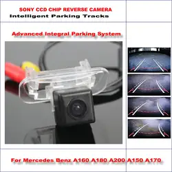 HD CCD SONY сзади Камера для Mercedes Benz A160 A180 A200 A150 A170 интеллектуальная парковка треков обратный NTSC RCA AUX 580 ТВ линии